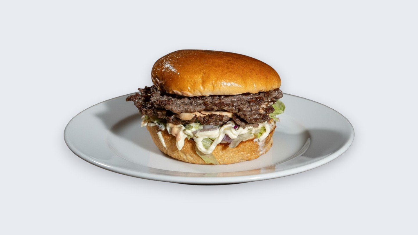 SMASH burger close-up